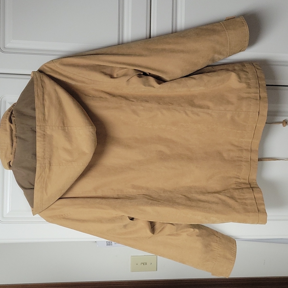 Gallery Taupe Microsuede Removable Lining With Hood Coat/Jacket, Size S - Picture 5 of 14